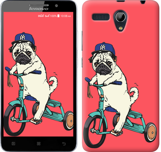 

Чохол Мопс на велосипеді на Lenovo A616 642796