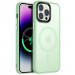 TPU+PC чехол Metal Buttons with  Magnetic Safe Colorful для Apple iPhone 12 Pro / 12 (6.1") (Мятный / Matcha Green)