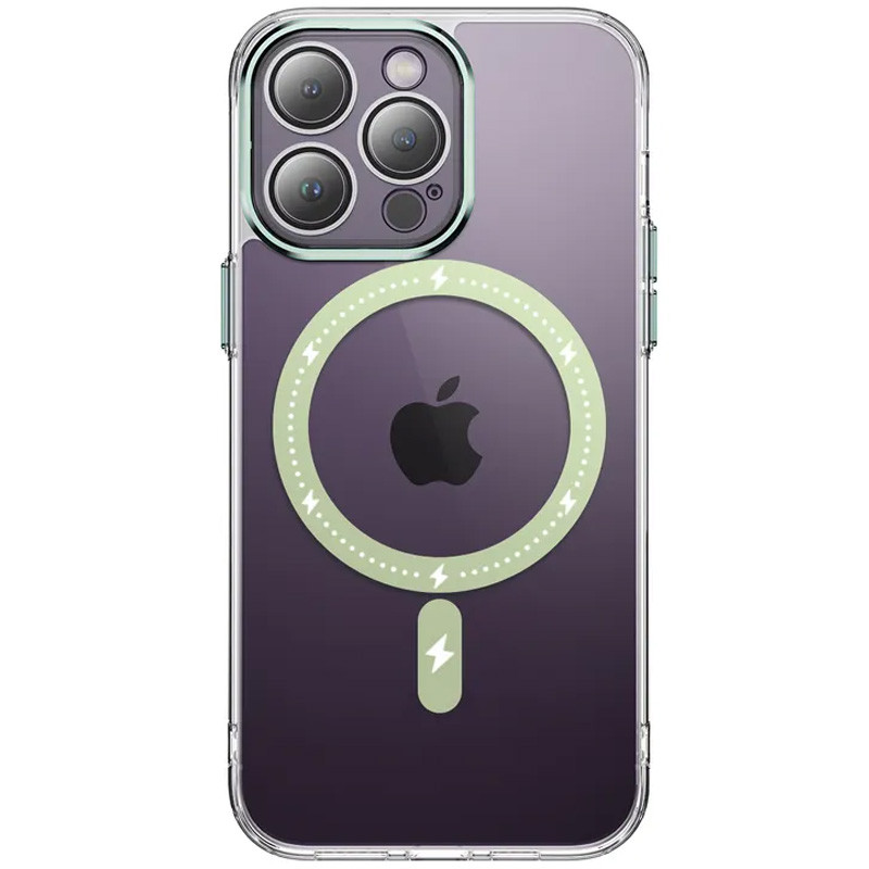 Чехол TPU+PC Colorful with Magnetic Safe для Apple iPhone 13 Pro Max (6.7") (Green)