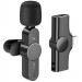 Петличний бездротовий мікрофон Borofone BFK12 Trophy lavalier Lightning (Black)