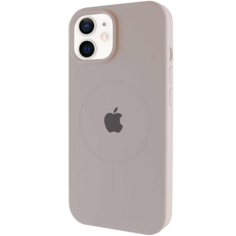 Чехол Silicone Case Full Protective (AA) with Magnetic Safe для Apple iPhone 11 (6.1") (Серый / Light Grey)