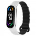 Ремешок Dual-color Magnetic для Xiaomi Mi Band 7/6/5/4/3 (White / Black)