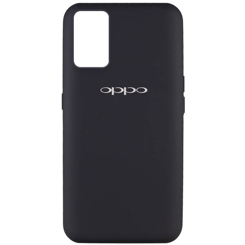 Чохол Silicone Cover Full Protective (AA) на Oppo A74 4G (Чорний / Black)