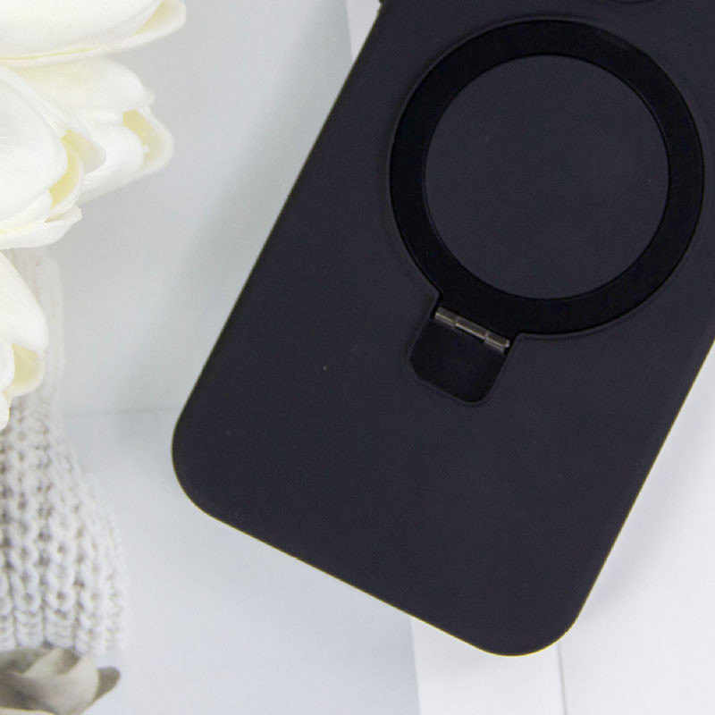 Фото Чехол Silicone Case Full Protective NO LOGO with Ring для Apple iPhone 11 (6.1") (Black) на vchehle.ua