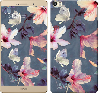 

Чехол Нарисованные цветы для Huawei P8 Max 596377