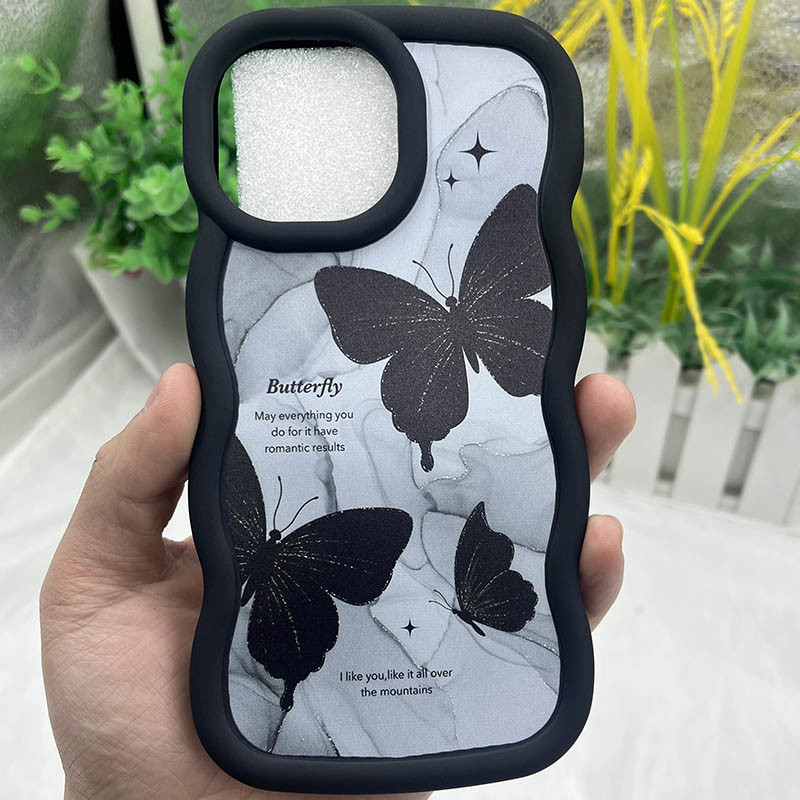 Фото Чохол TPU Cloudy Pictures на Apple iPhone 15 (6.1") (Butterflies) на vchehle.ua