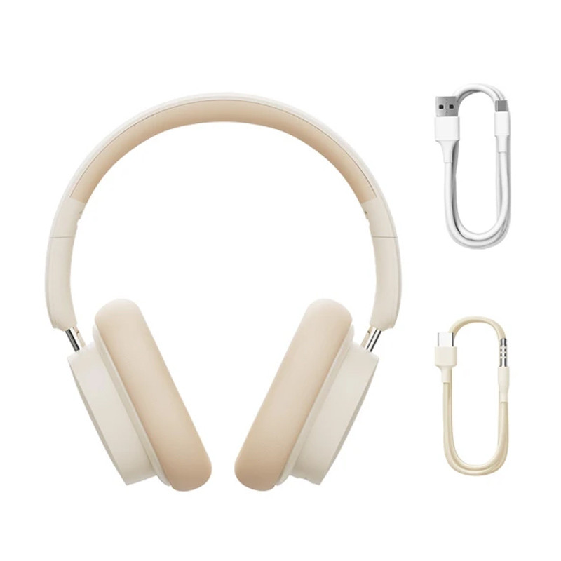 Фото Накладные беспроводные наушники Baseus Bowie D05 Wireless Headphones (NGTD02021) (Creamy-white) на vchehle.ua