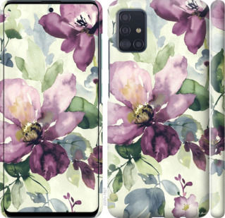 

Чехол Цветы акварелью для Samsung Galaxy A51 2020 A515F 875148
