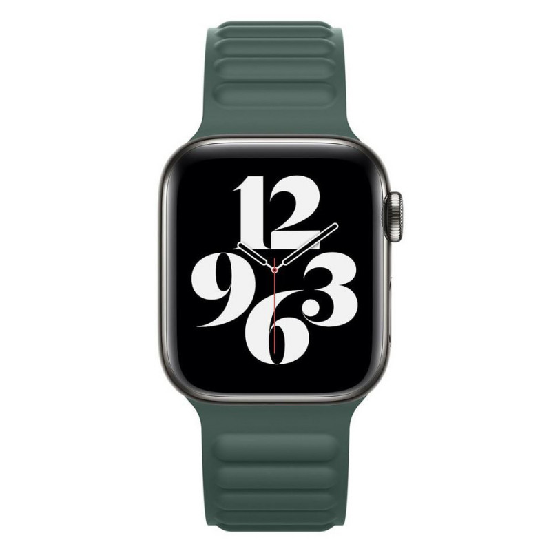 Фото Уценка Силиконовый ремешок Ripple для Apple Watch 38/40mm (Дефект упаковки / Зелений / Pine green) на vchehle.ua