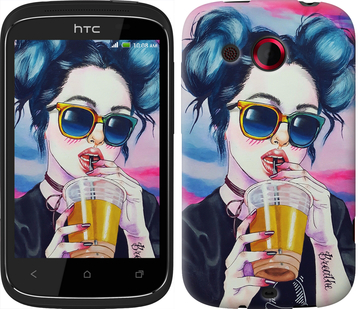 

Чехол Арт-девушка в очках для HTC Desire C A320e 246992
