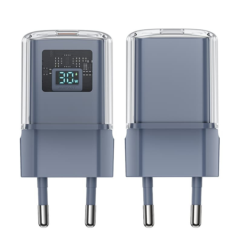 Фото СЗУ Acefast A53 Sparkling series PD30W GaN (1USB-C) (Mica gray) на vchehle.ua