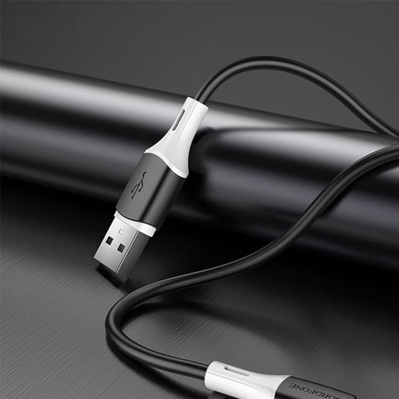 Фото Дата кабель Borofone BX79 USB to Lightning (1m) (Чорний) в маназині vchehle.ua