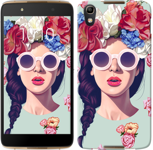 

Чехол Девушка с цветами для Alcatel idol 4 298248