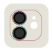 Захисне скло Metal Shine на камеру (в упак.) на Apple iPhone 12 / 12 mini / 11 (Бузковий / Rainbow)