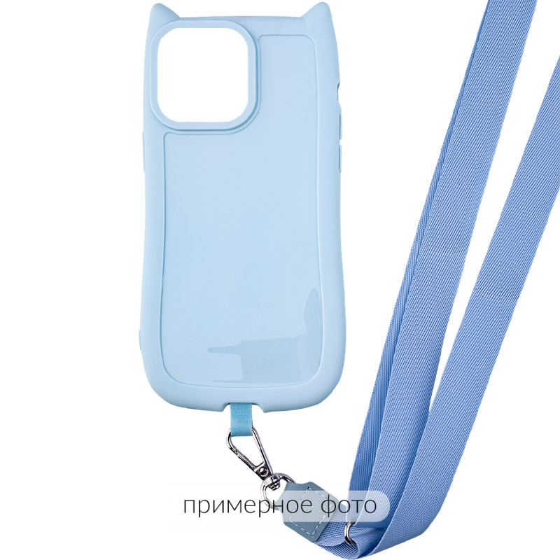 Фото Чохол TPU GETMAN Cat with straps на Apple iPhone 16e (6.1") (Blue) на vchehle.ua