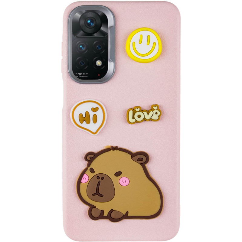 Фото Чохол TPU Leather Toys на Xiaomi Redmi Note 11 Pro 4G/5G / 12 Pro 4G (Capybara / Pink) на vchehle.ua