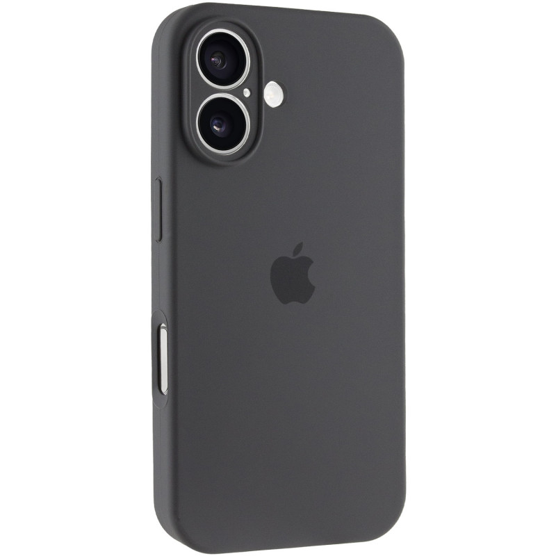 Чохол Silicone Case Full Camera Protective (AA) на Apple iPhone 16 Plus (6.7") (Сірий / Dark Gray)