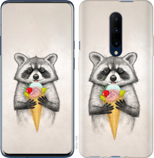 Чехол Енотик с мороженым для OnePlus 8