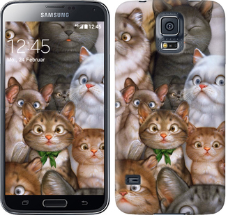 

Чехол коты для Samsung Galaxy S5 Duos SM G900FD 476305