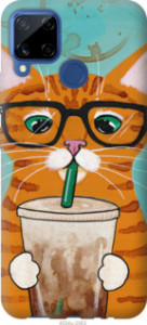 Чохол Зеленоокий кіт в окулярах на Realme C15