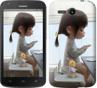 

Чехол Милая девочка с зайчиком для Huawei Ascend Y600 636758