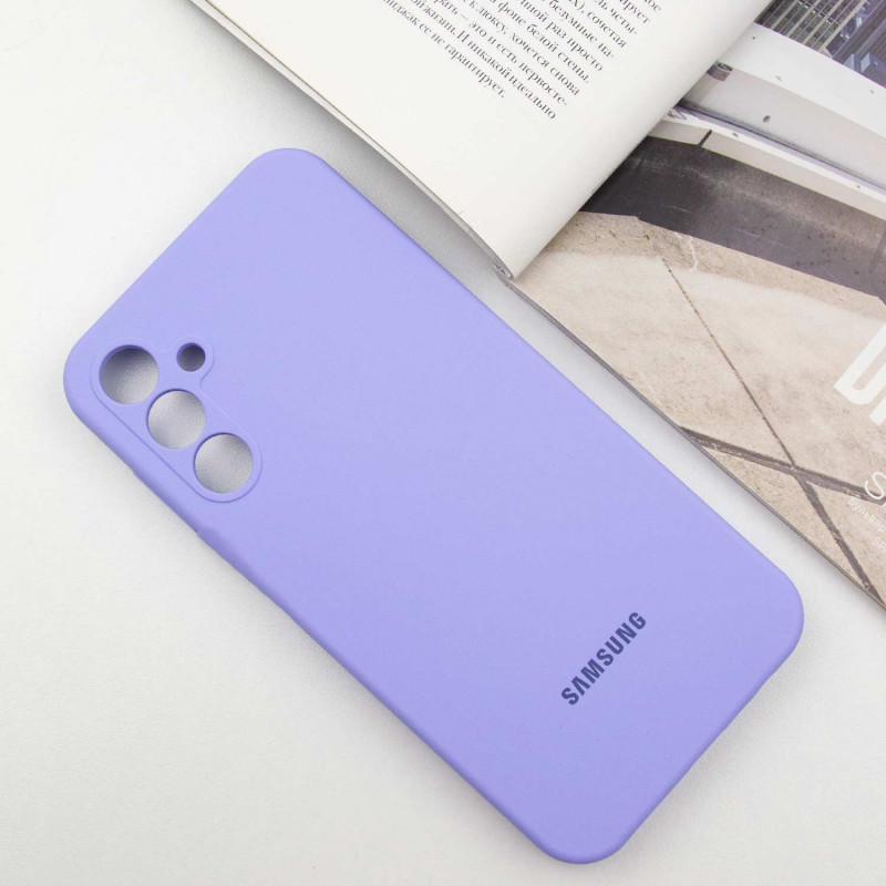 Фото Чехол Silicone Cover Lakshmi Full Camera (AAA) with Logo для Samsung Galaxy A36 (Сиреневый / Dasheen) на vchehle.ua