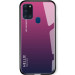 TPU+Glass чехол Gradient HELLO для Samsung Galaxy A21s (Малиновый)