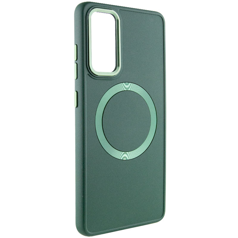 TPU чохол Bonbon Metal Style with Magnetic safe на Samsung Galaxy S21 FE (Зелений / Army Green)