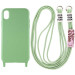 Чохол Cord case з довгим кольоровим ремінцем на Apple iPhone X / XS (5.8") (Зелений / Pistachio)
