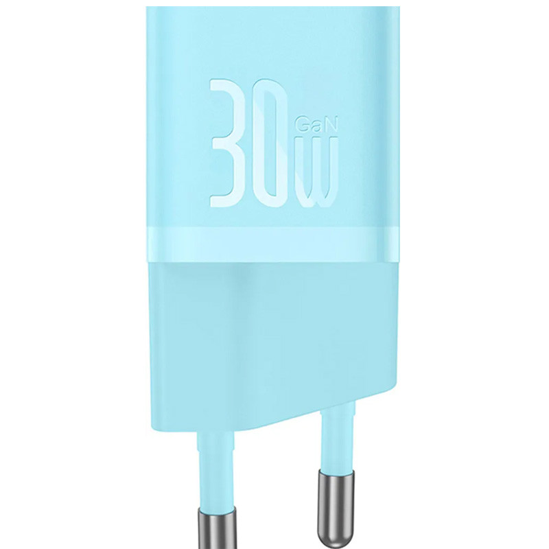 Фото МЗП Baseus GaN5 Fast Charger (mini) 30W (1USB-C) + кабель Type-C to Type-C (P10110902) (Galaxy Blue) в маназині vchehle.ua