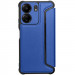 Фото Шкіряний чохол-книжка GETMAN Razor (PU) на Xiaomi Redmi 13C / Poco C65 (Blue) на vchehle.ua