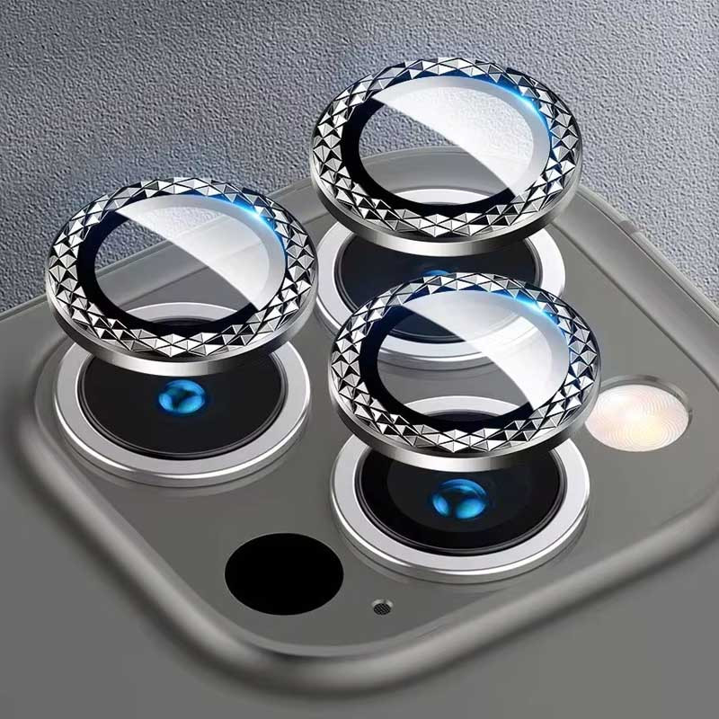 Фото Захисне скло Metal Shine на камеру (в упак.) на Apple iPhone 13 Pro / 13 Pro Max (Темно-Сірий / Graphite) в маназині vchehle.ua