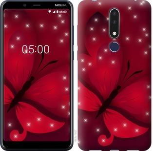 

Чехол Лунная бабочка для Nokia 3.1 Plus 689456