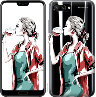 

Чохол Дівчина з келихом на Huawei Honor 10 841765