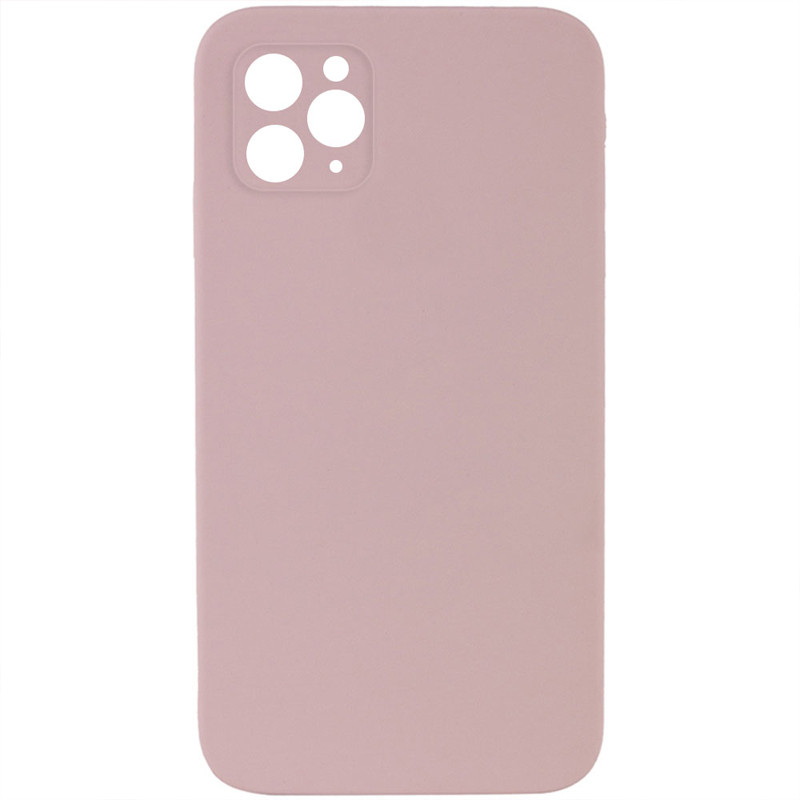 Silicone Case Square Full Camera Protective (AA) NOLOGO для Apple iPhone 11 Pro (5.8") (Розовый / Pink Sand)