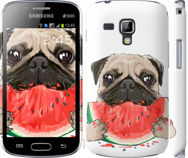 

Чехол Мопс и арбуз для Samsung Galaxy S Duos s7562 843410