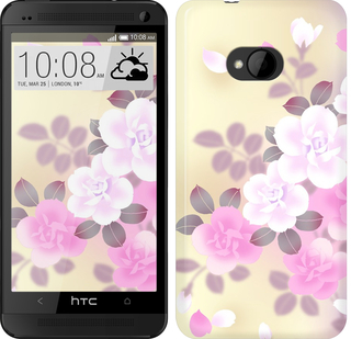 

Чехол Японские цветы для HTC One M7 189269