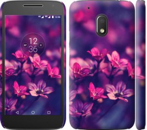 Чехол Пурпурные цветы для Motorola Moto G4 Play