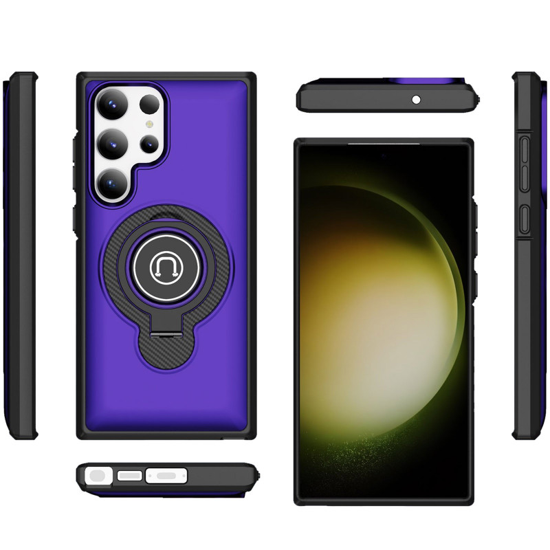 Фото TPU+Textured PC Magnet на Samsung Galaxy S23 Ultra (Purple) в маназині vchehle.ua