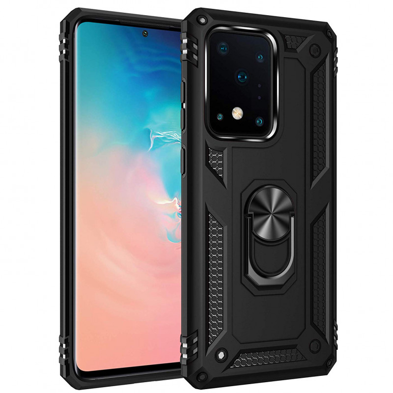 Фото Ударостійкий чохол Serge Ring for Magnet на Samsung Galaxy S20 Ultra (Чорний) в маназині vchehle.ua