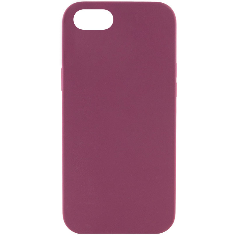 Чехол Silicone Case Full Protective (AA) NO LOGO для Apple iPhone SE (2020) (Бордовый / Plum)