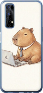 Чехол Funny Capybara CEO Working для Realme 7