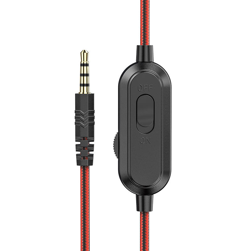 Фото Накладные наушники Hoco W103 Magic Tour Gaming (3.5mm/1.2m) (Красный) на vchehle.ua