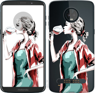 

Чохол Дівчина з келихом на Motorola Moto Z3 Play 841842