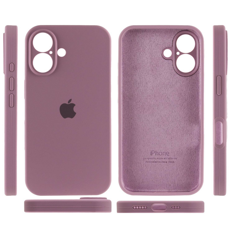 Фото Чехол Silicone Case Full Camera Protective (AA) для Apple iPhone 16 (6.1") (Лиловый / Lilac Pride) в магазине vchehle.ua