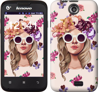 

Чехол Девушка с цветами v2 для Lenovo A300 190236