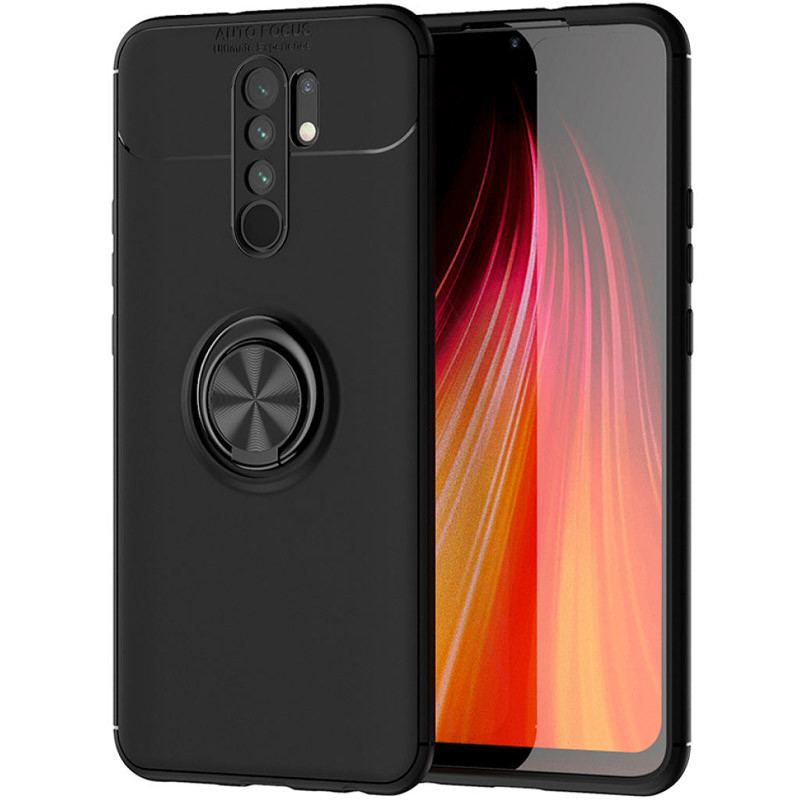 

TPU чохол Deen ColorRing під магнітний тримач (opp) на Xiaomi Redmi 9 (Чорний / Чорний) 916857