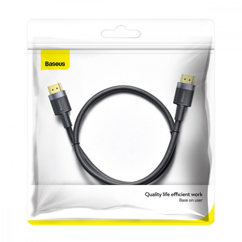 Замовити Дата кабель Baseus HDMI Cafule Series 4KHDMI Male To 4KHDMI Male (1m) (CADKLF-E) (Чорний) на vchehle.ua