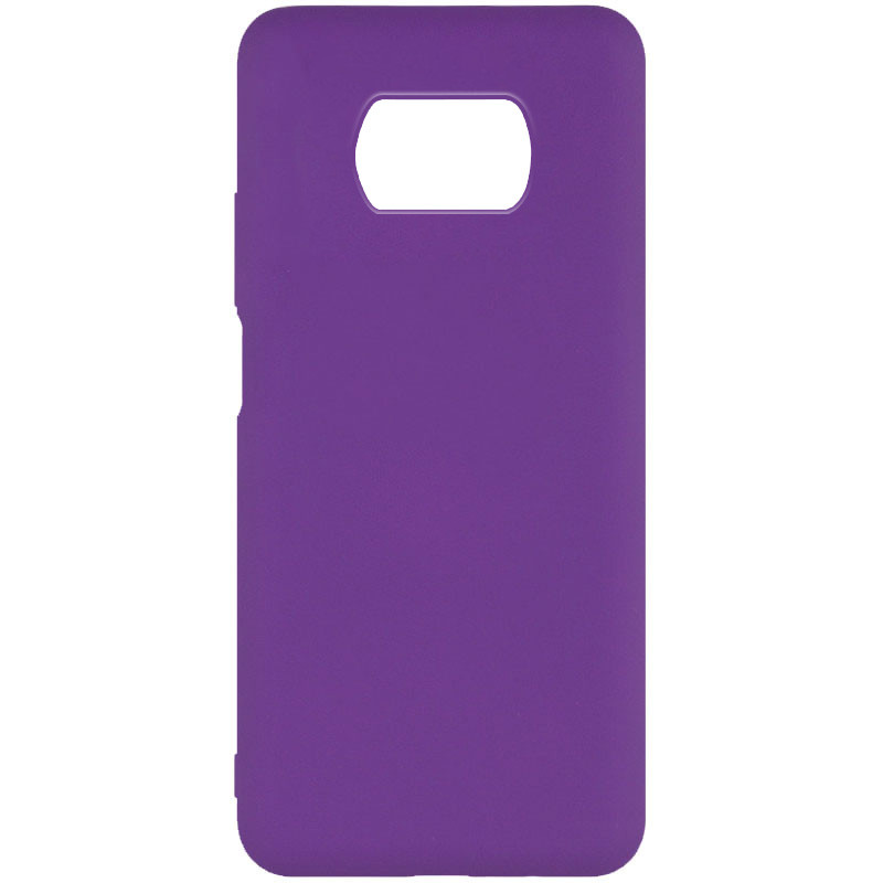 Уценка Чехол Silicone Cover Full without Logo (A) для Xiaomi Poco X3 NFC / Poco X3 Pro (Дефект упаковки / Фиолетовый / Purple)