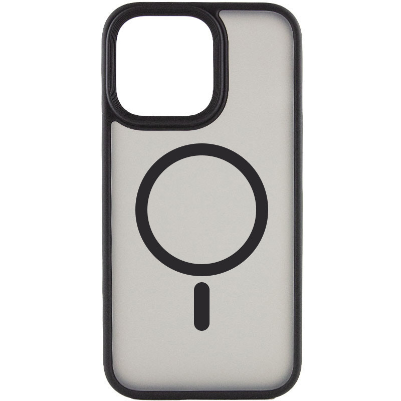 TPU+PC чохол Metal Buttons with Magnetic Safe на Apple iPhone 12 Pro / 12 (6.1") (Чорний)